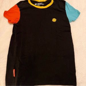 dutch bros color block shirt